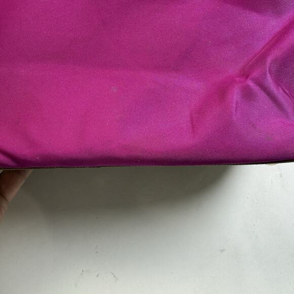 Michael Kors Jet Set Nylon Medium Pocket Tote Shoulder Bag Fuschia Pink 13x9x5 - Picture 10 of 12